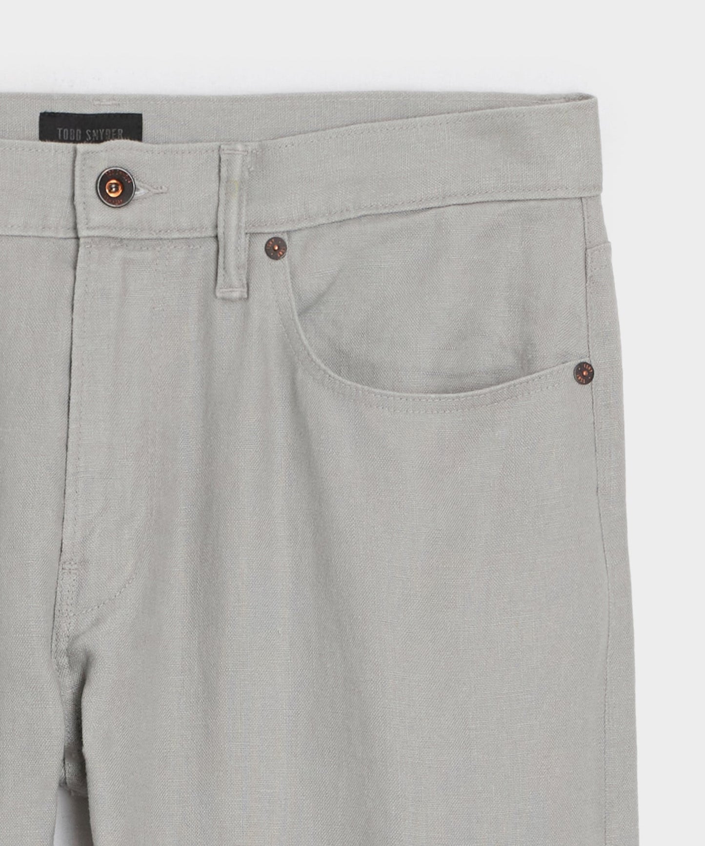 Slim 5-Pocket Linen Pant