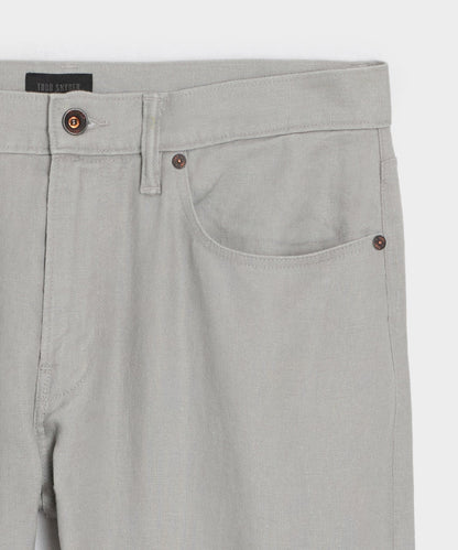 Slim 5-Pocket Linen Pant